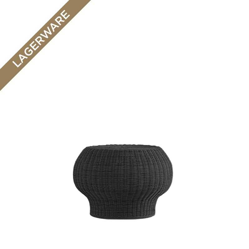 BOLLA 10 Hocker/Beistelltisch, Peddigrohr Schwarz