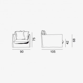 Gervasoni GHOST 01 Lounge Sessel