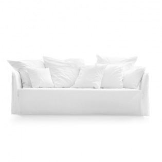 Gervasoni GHOST 112 Lounge Sofa 220 cm, Lino Bianco